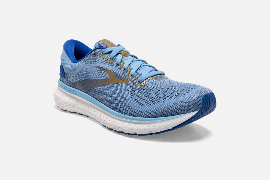 Brooks Running Shoes Womens Blue/Gold - Glycerin 18 Road - 6149-QDHIG